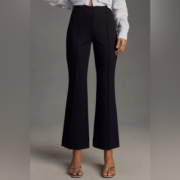 Anthropologie Pants - Anthropologie The Margot Kick-Flare Black Cropped Pants Maeve Women’s Size Small